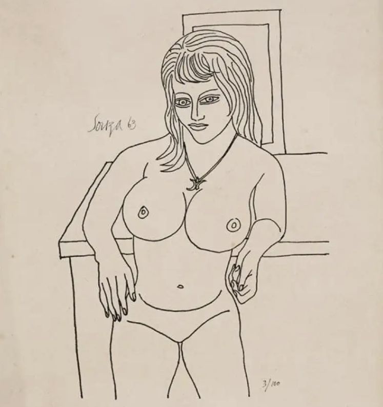 Francis Newton Souza, dessin