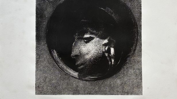 Odilon REDON (1840 – 1916) Cellule auriculaire. 1894 Lithographie sur chine appliqué sur vélin
