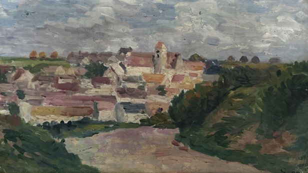 Maximilien LUCE (1858-1941), Moulineux, l'entrée du village, circa 1903, Huile sur toile