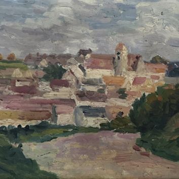 Maximilien LUCE (1858-1941), Moulineux, l'entrée du village, circa 1903, Huile sur toile