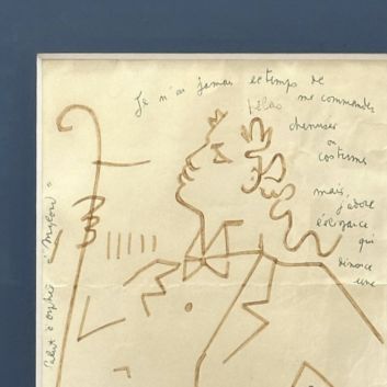 Jean COCTEAU (1889-1963), Salut à Orphée, Mylord, 1960, Encre sur papier