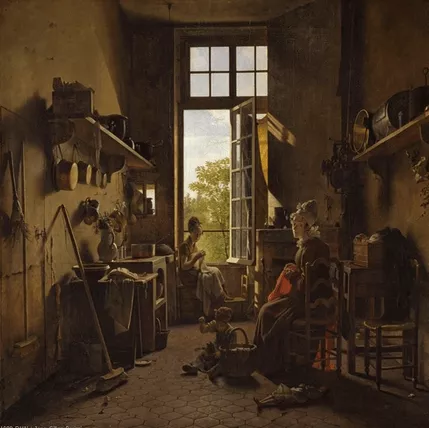 Louise Adéone Droling, huile sur toile