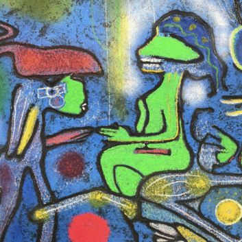 Roberto MATTA (1911-2002), La source du calme, gravure au carborundum