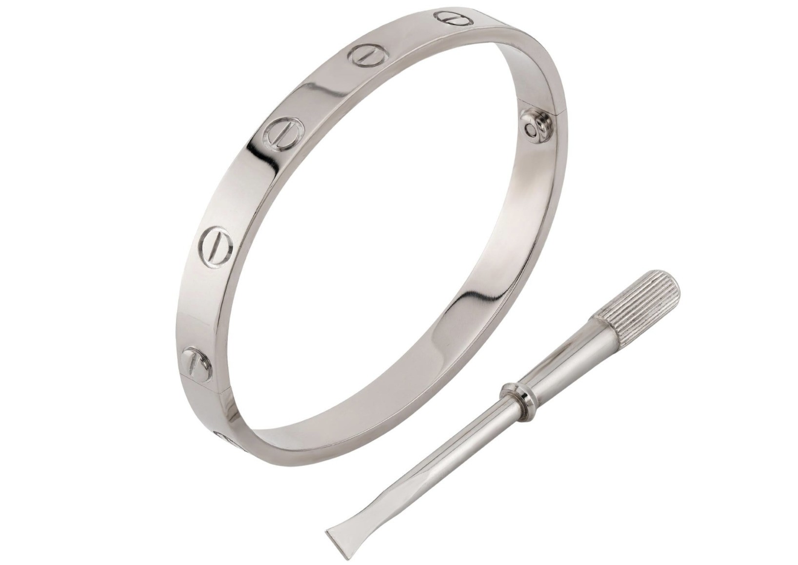 Cartier, bracelet Love en or blanc