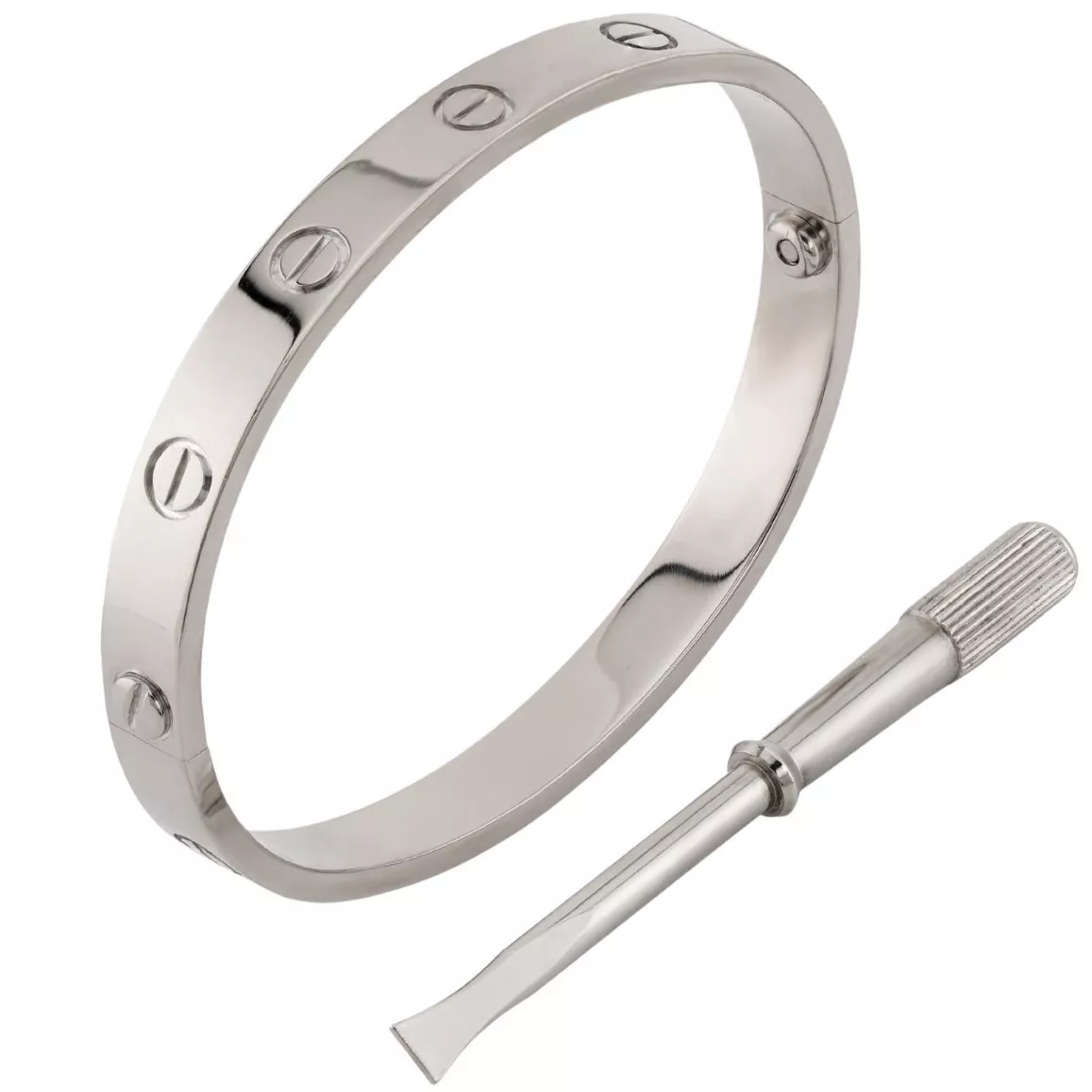Cartier, bracelet Love en or blanc