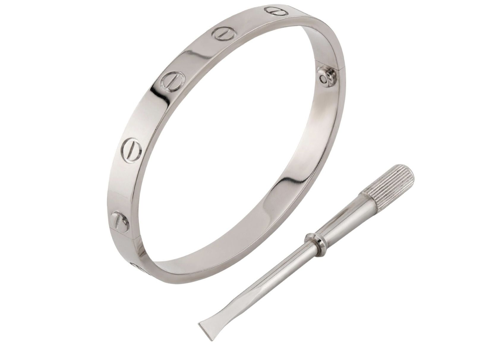 Cartier, bracelet Love en or blanc