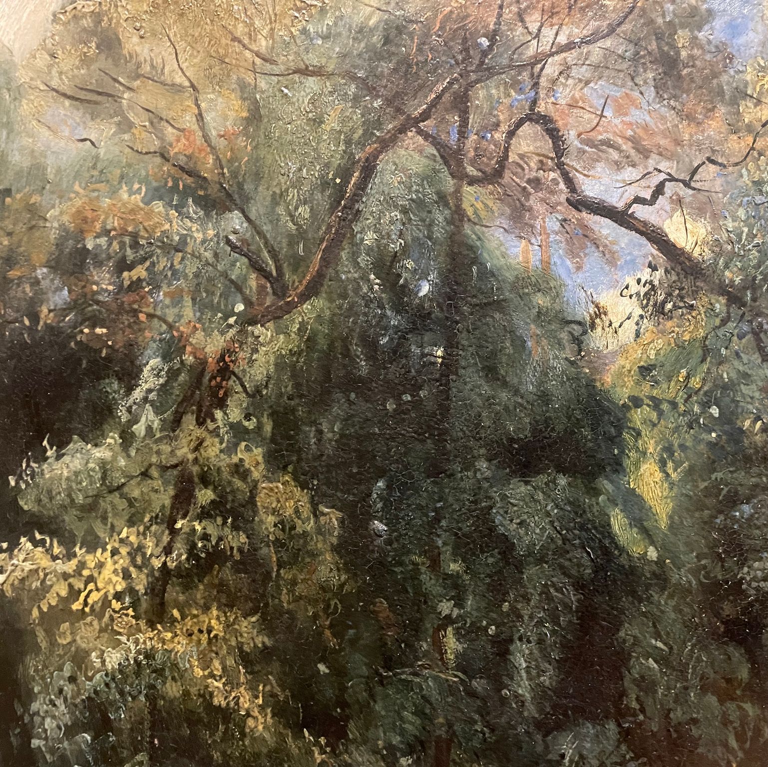 Paul Huet, huile sur toile, détail