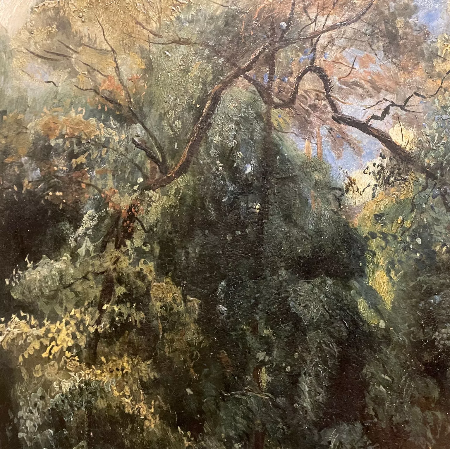 Paul Huet, huile sur toile, d&eacute;tail