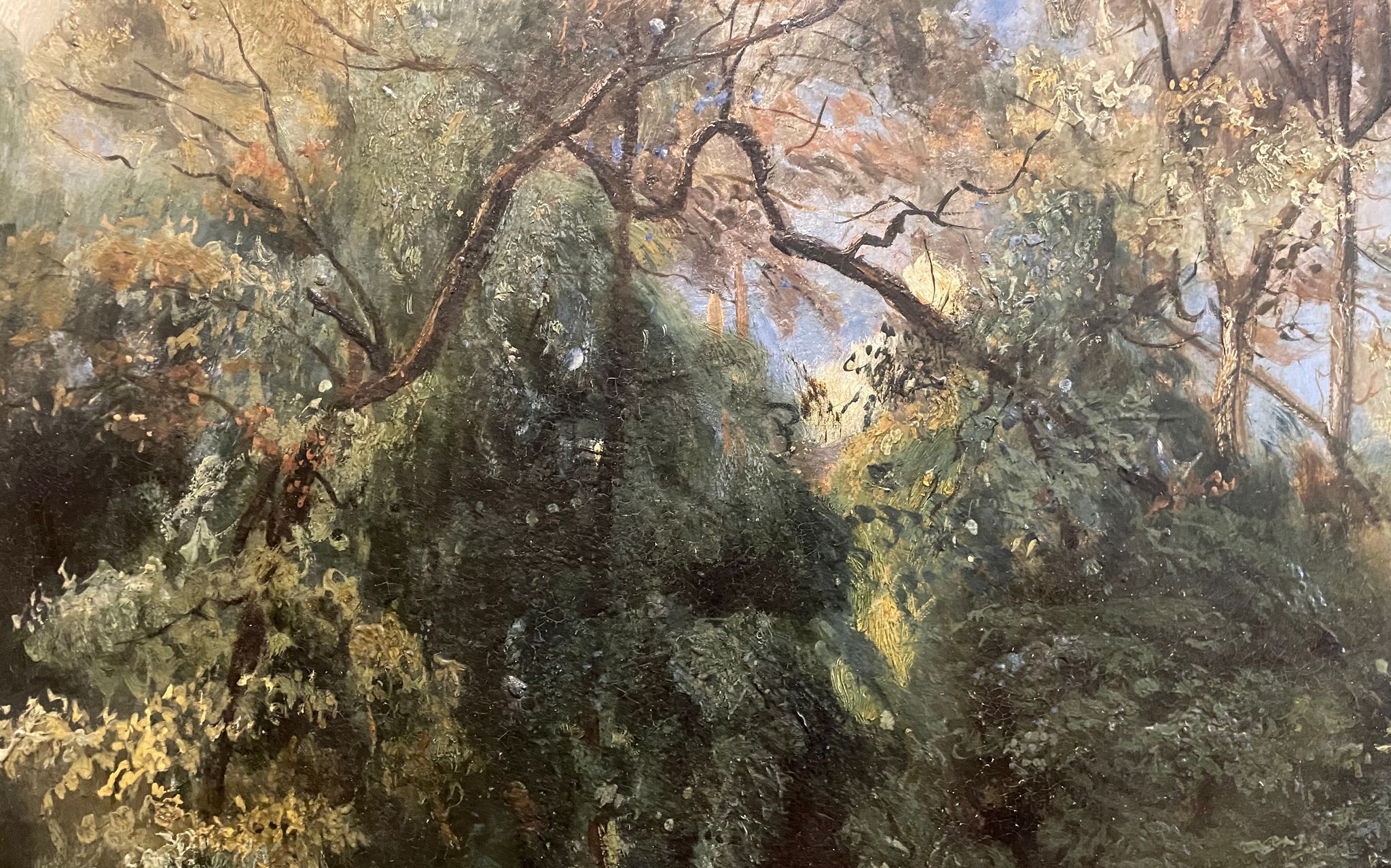 Paul Huet, huile sur toile, détail