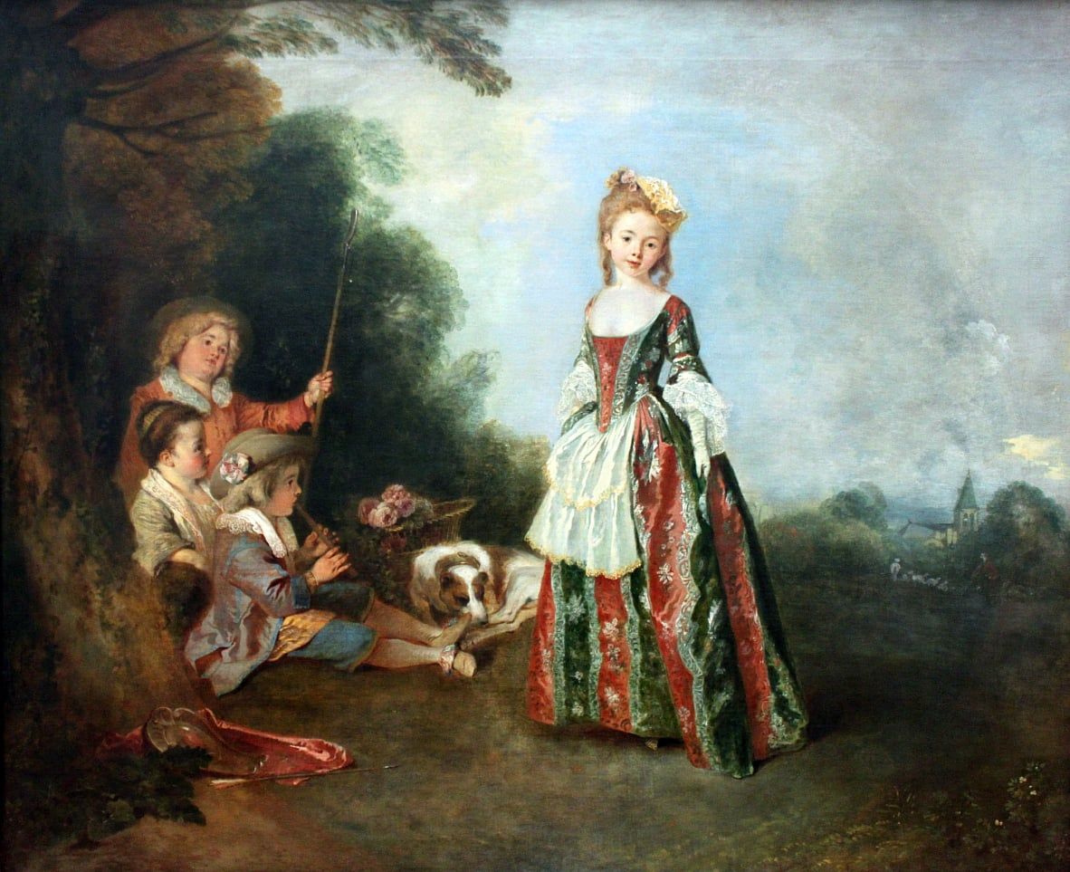 Jean Antoine Watteau, huile sur toile