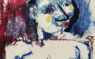 Bernard Lorjou, gouache sur papier