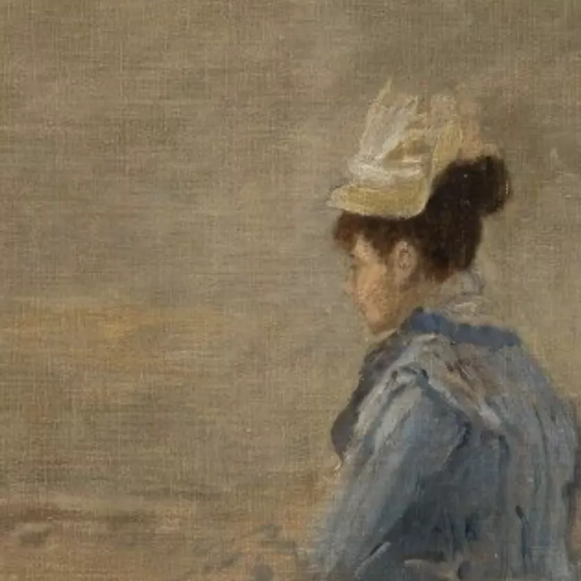Eva Gonzales, huile maroufl&eacute;e sur carton
