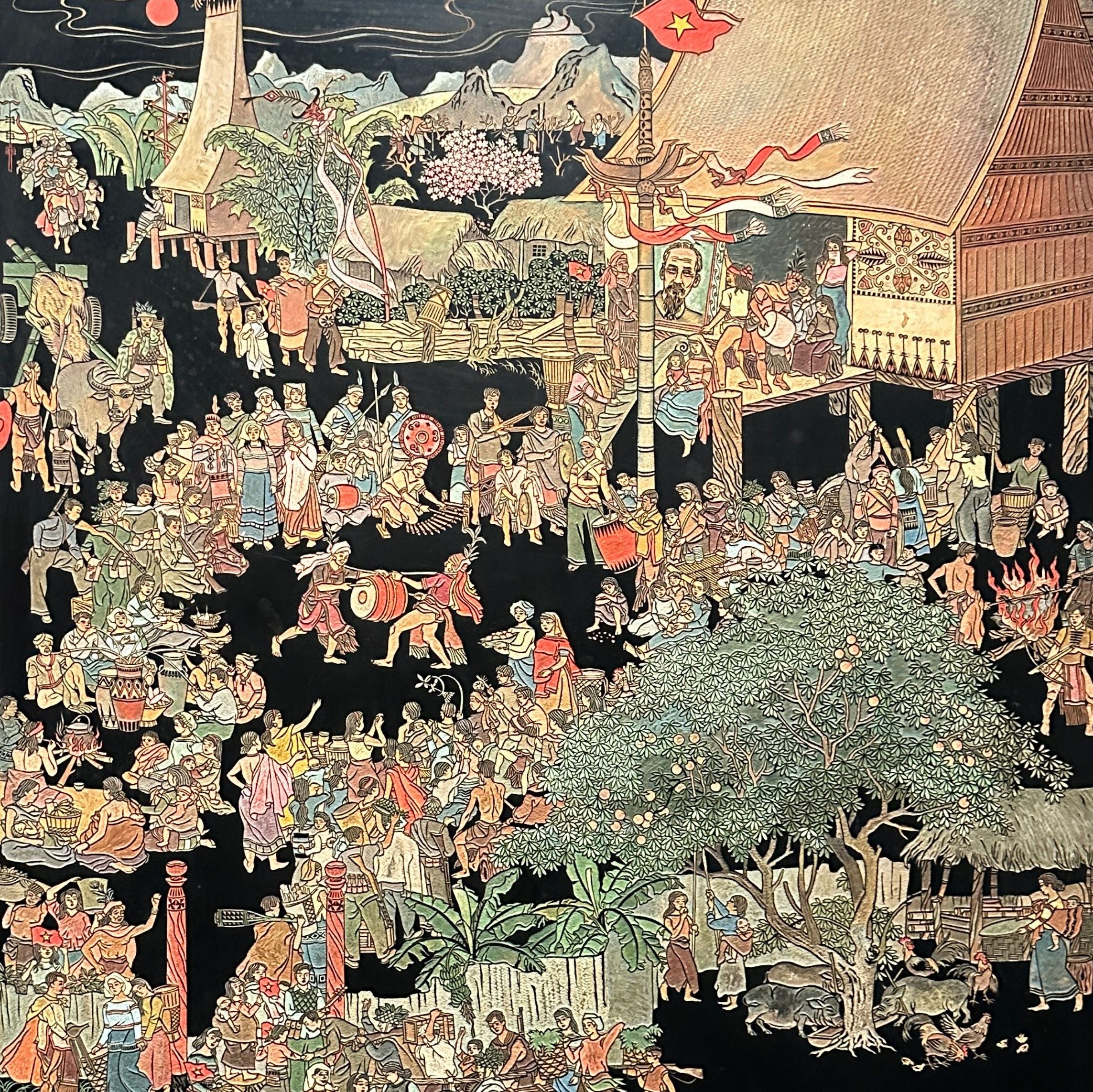 Tran Huu Chat, laque sur panneau