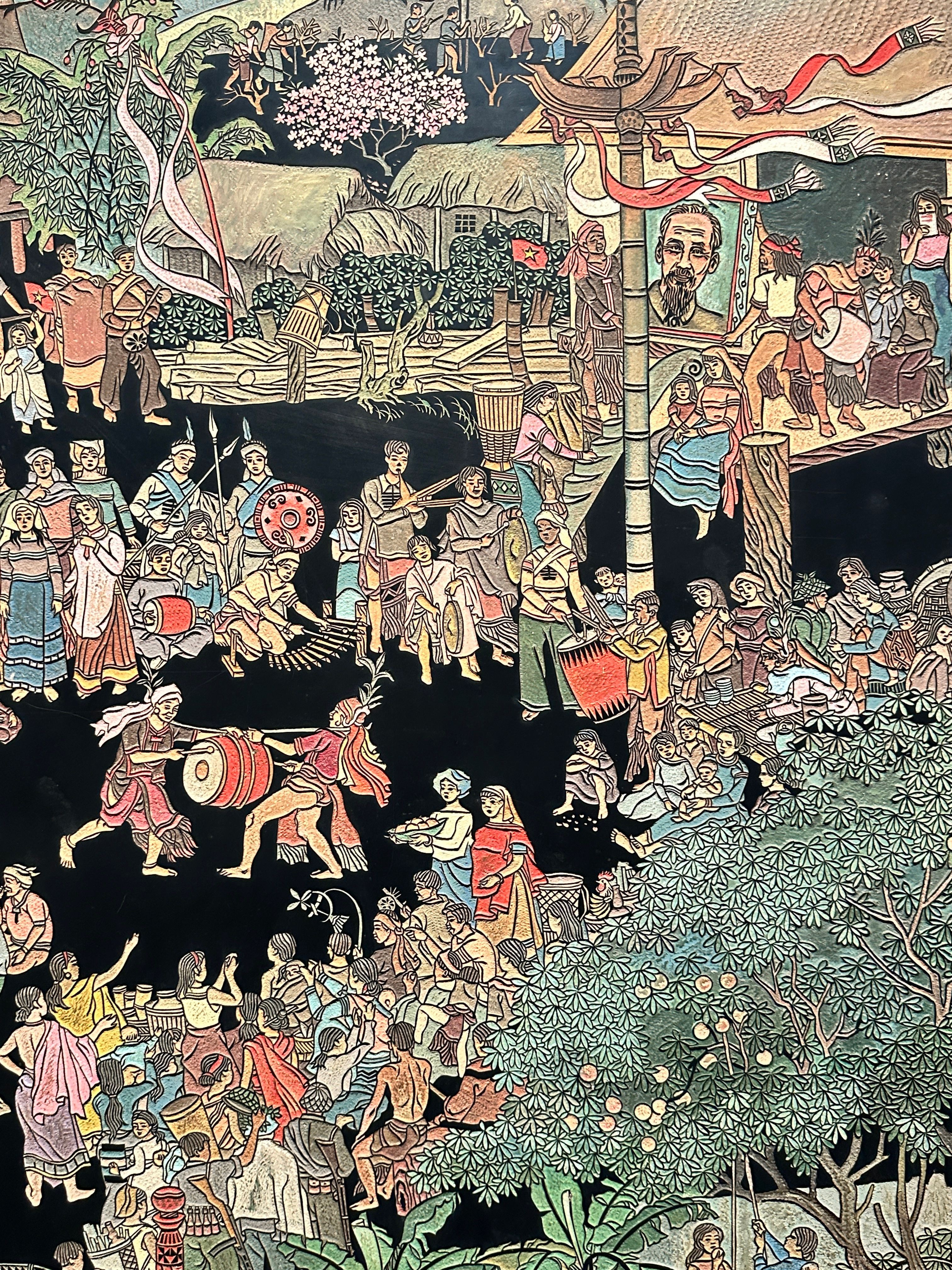 Tran Huu Chat, laque sur panneau