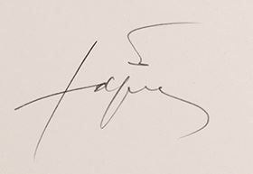Signature d'Antoni Tapies