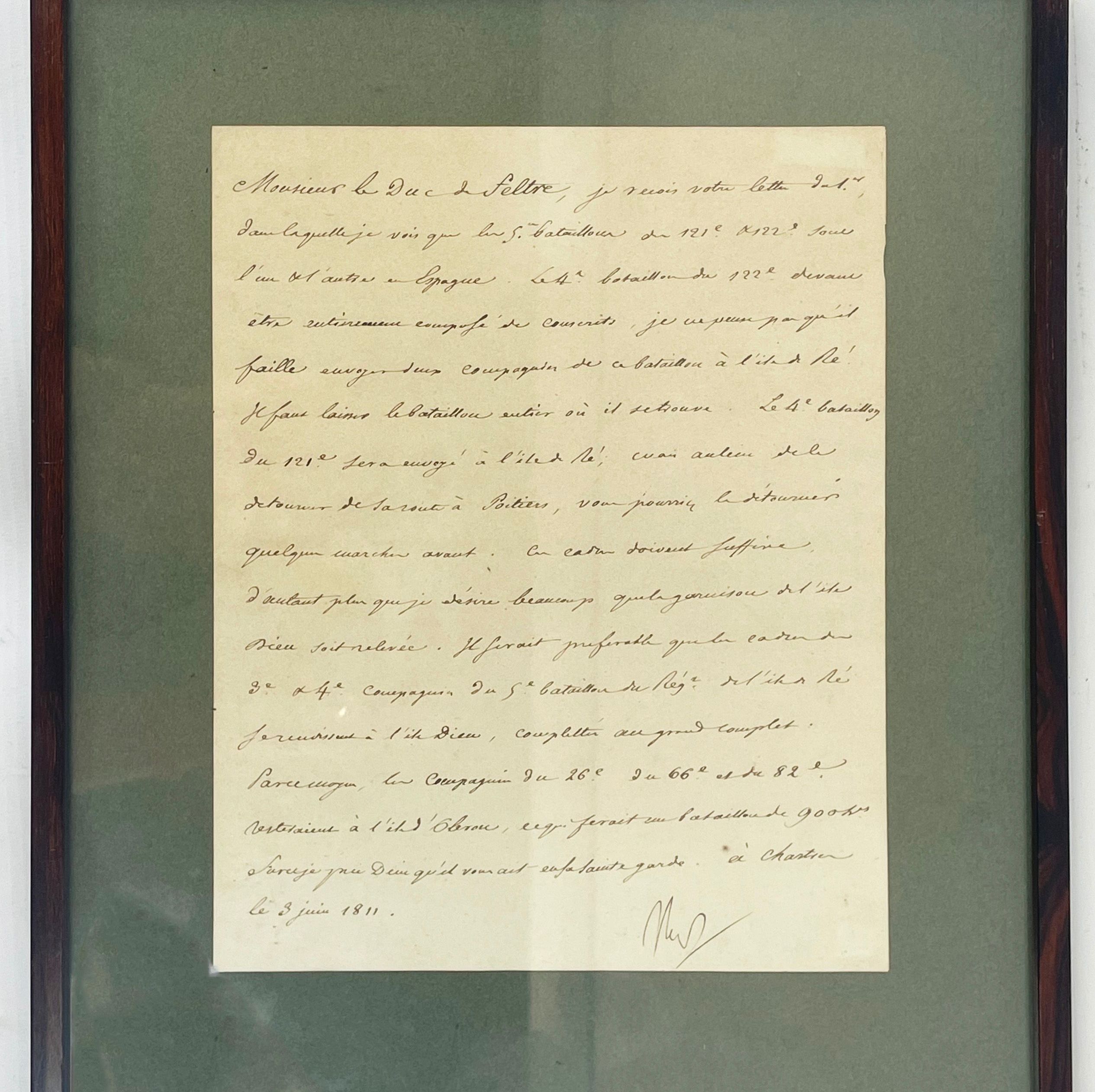 Lettre de Napoléon Ier