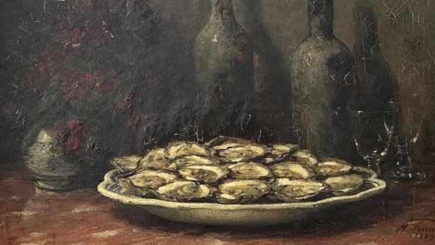Guillaume FOUACE (1837-1895), Nature morte aux huîtres, Huile sur toile