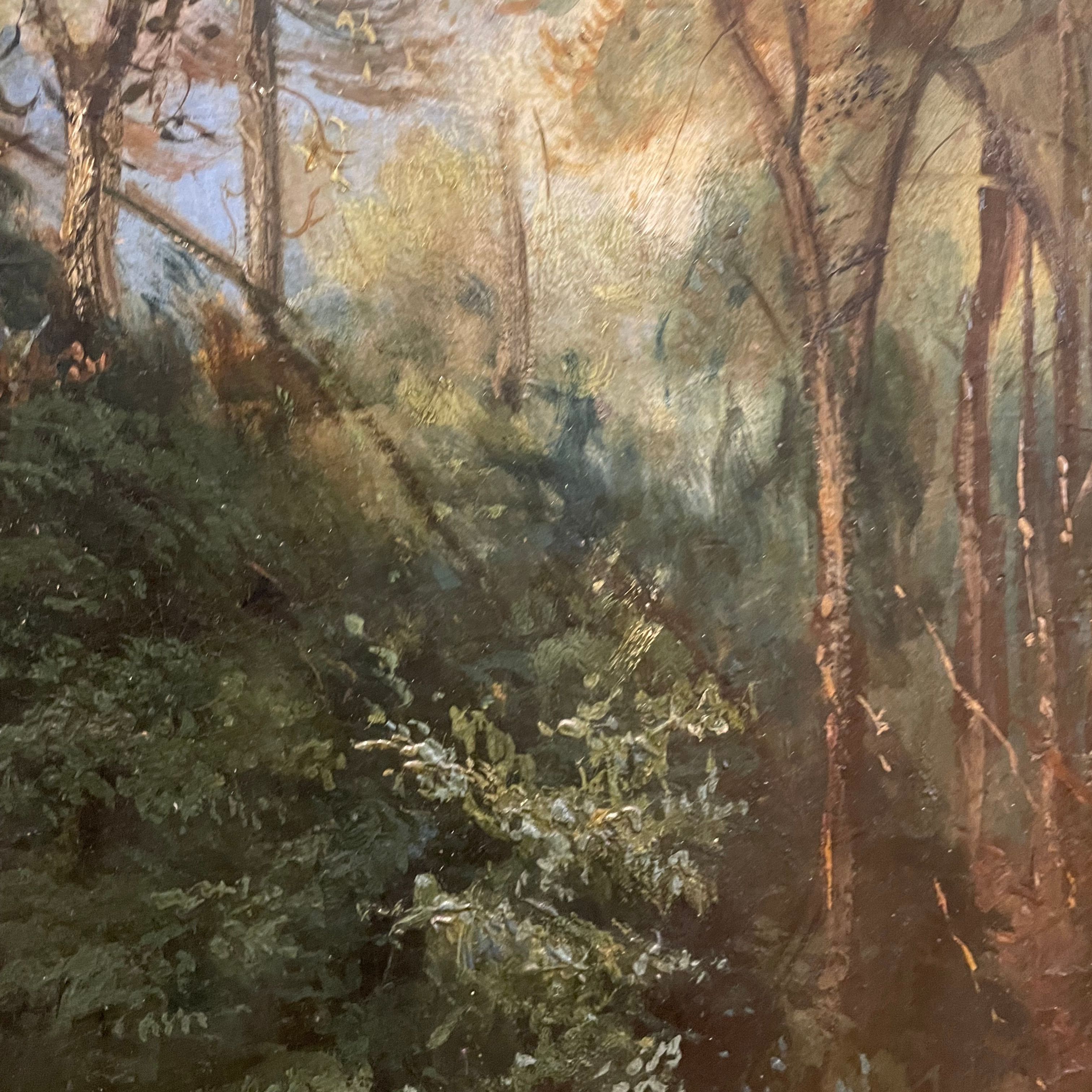 Paul Huet, huile sur toile, détail