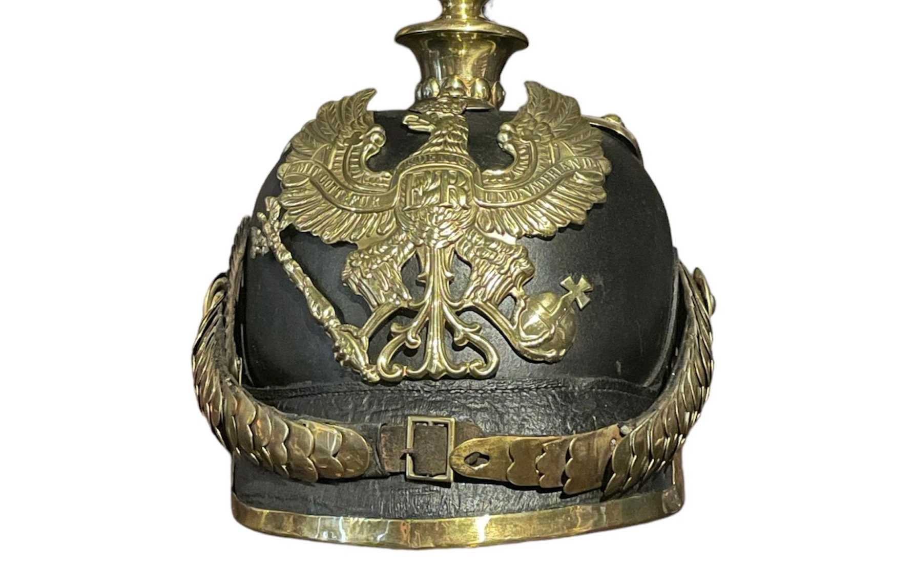 POINTE EN LAITON de casque a pointe allemand Pickelhaube 1914 1918 WW1 POINTE EN LAITON de casque a pointe allemand Pickelhaube 1914 1918 WW1