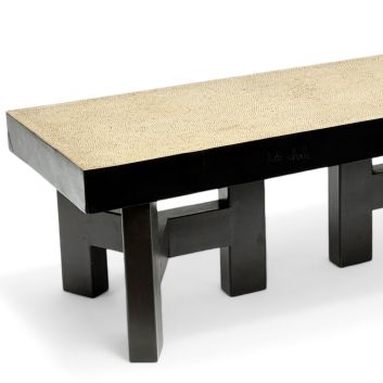 Ado CHALE (né en 1928), Table basse dite grains de poivre, circa 1980