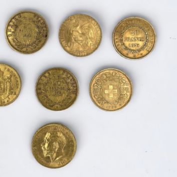 Ensemble de 8 pièces en or, Angleterre