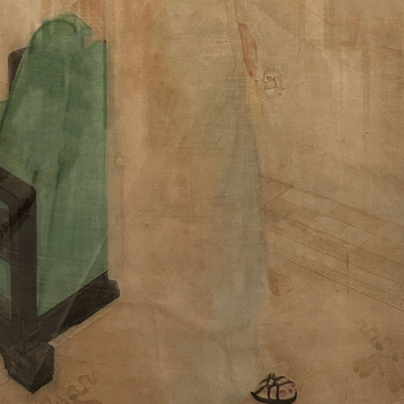 Le Van De, peinture sur soie