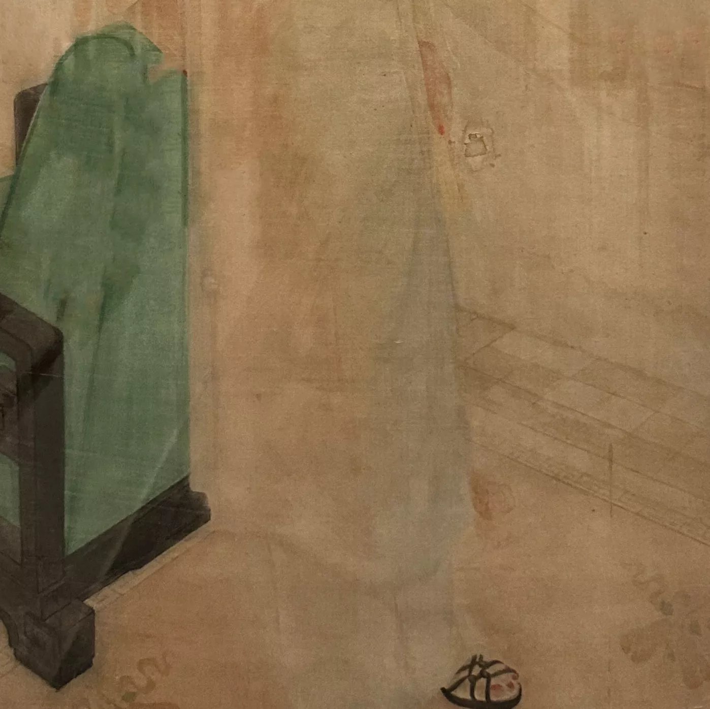 Le Van De, peinture sur soie