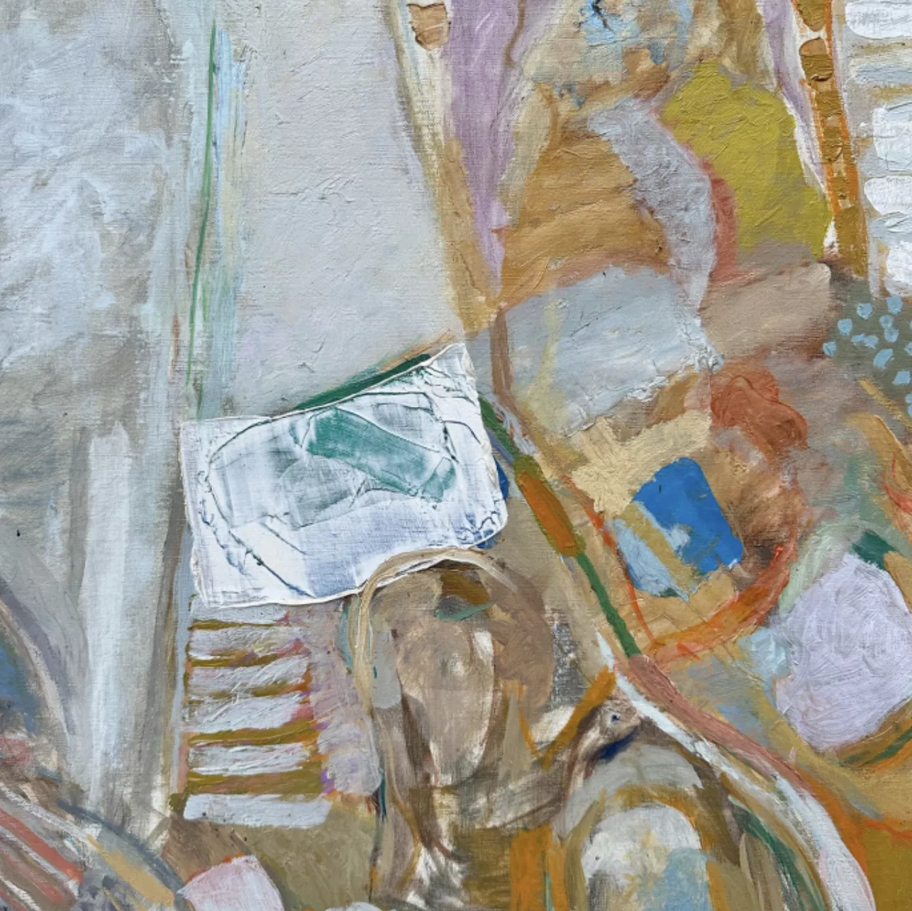 Chafik Abboud, huile sur toile, d&eacute;tail