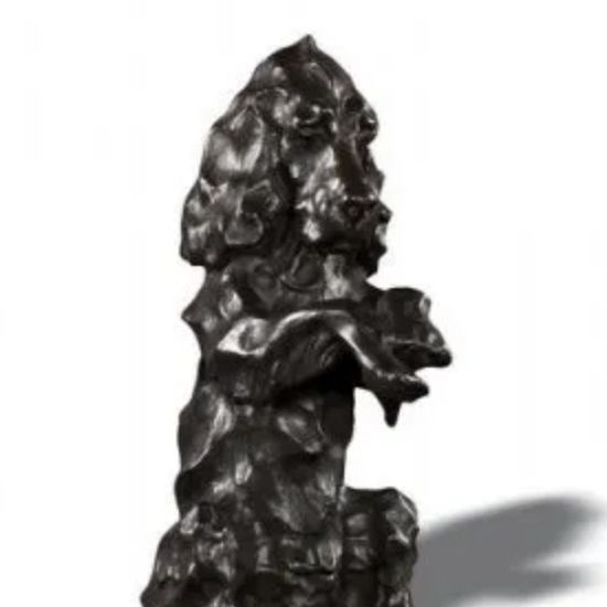 José Maria David, bronze à patine brune