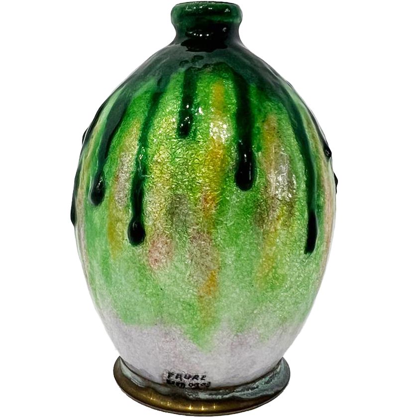 Vase Camille Fauré, décor émaillé "coulures"