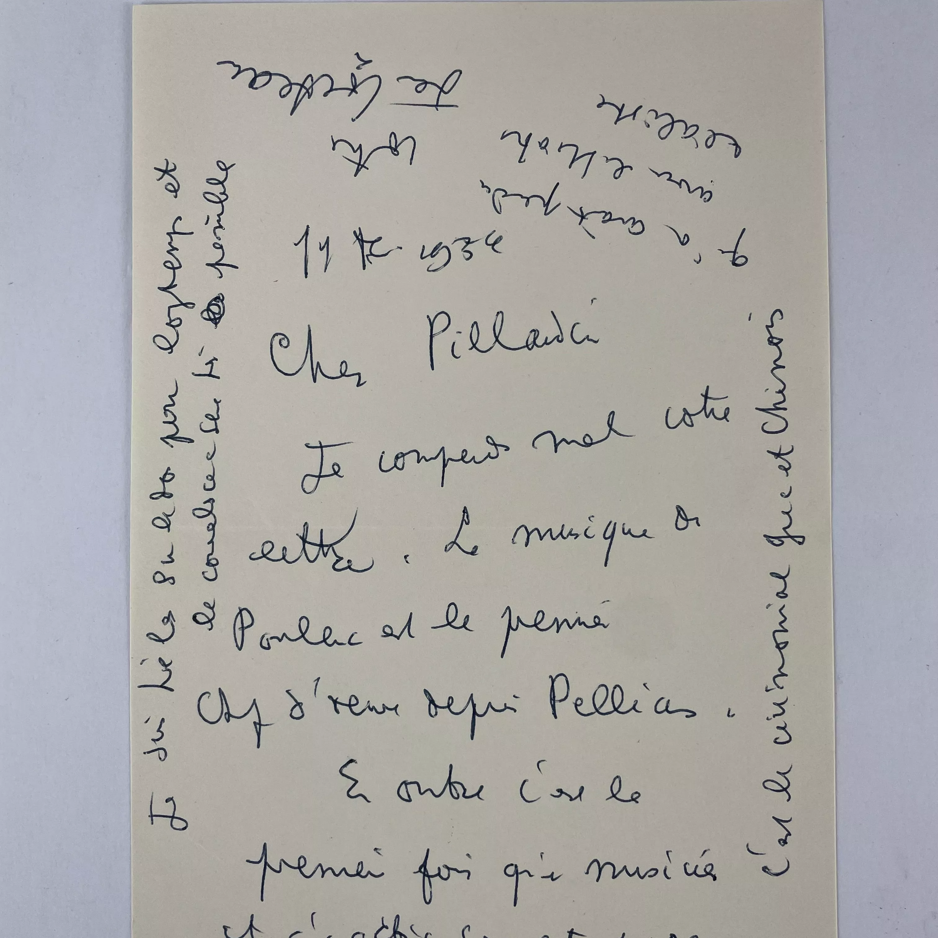 Jean Cocteau, lettre