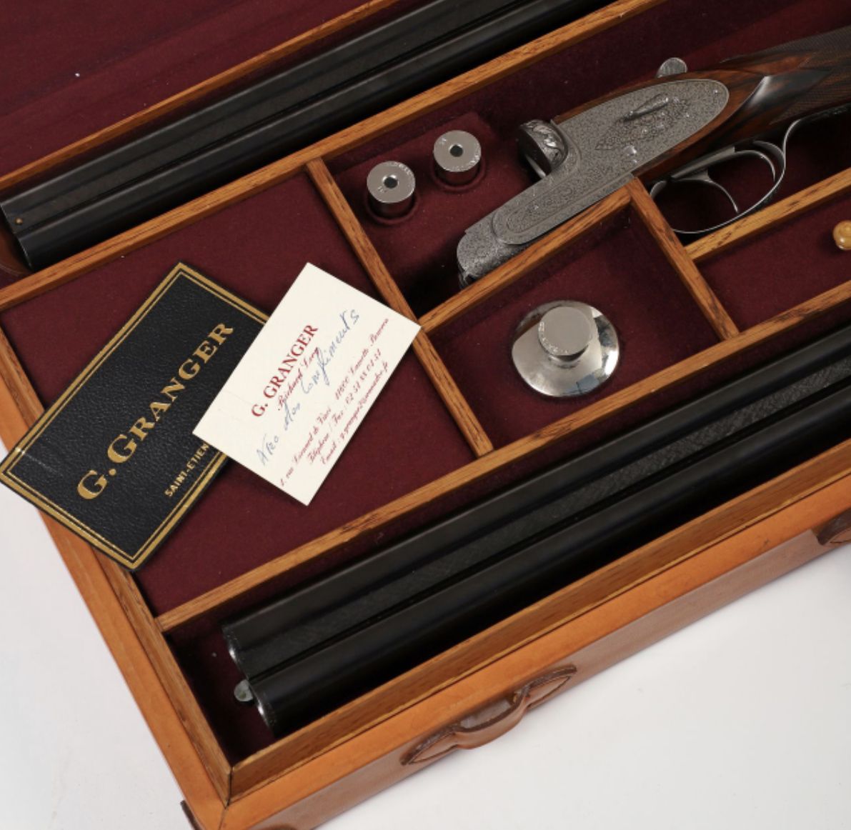 Fusil Granger à platines, munitions et carte d'authenticité
