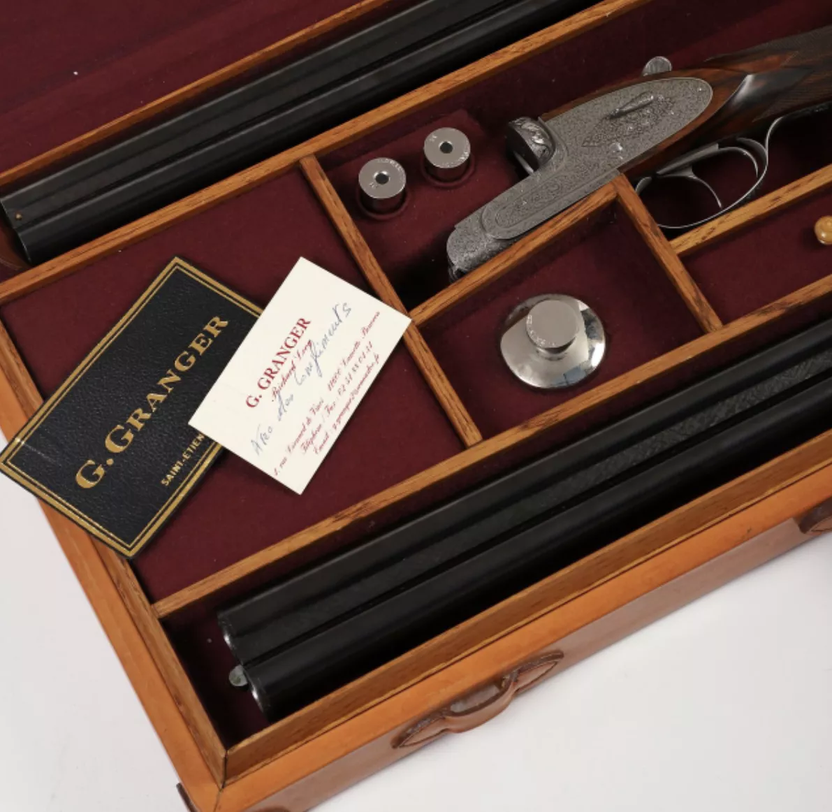 Fusil Granger &agrave; platines, munitions et carte d'authenticit&eacute;