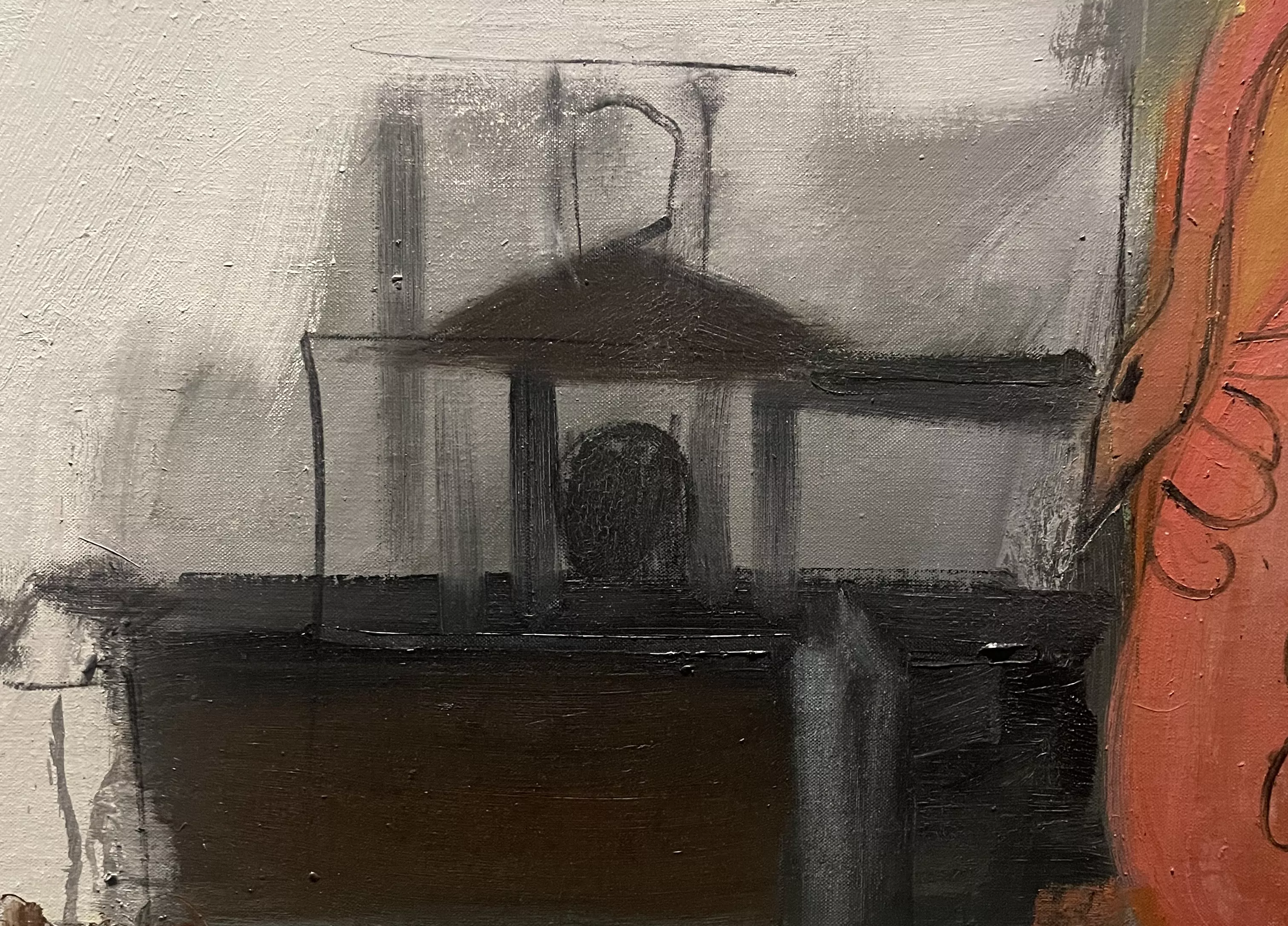 Larry Rivers, huile sur toile, d&eacute;tail