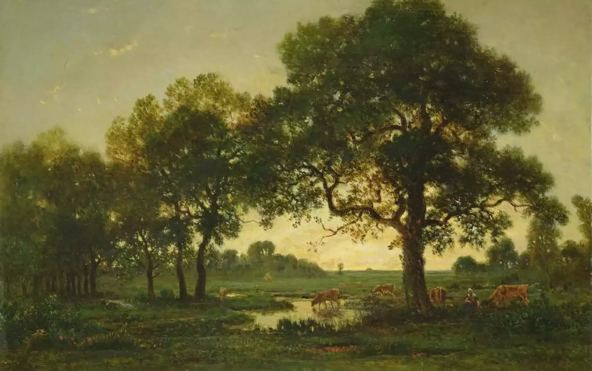 Th&eacute;odore Rousseau, huile sur toile