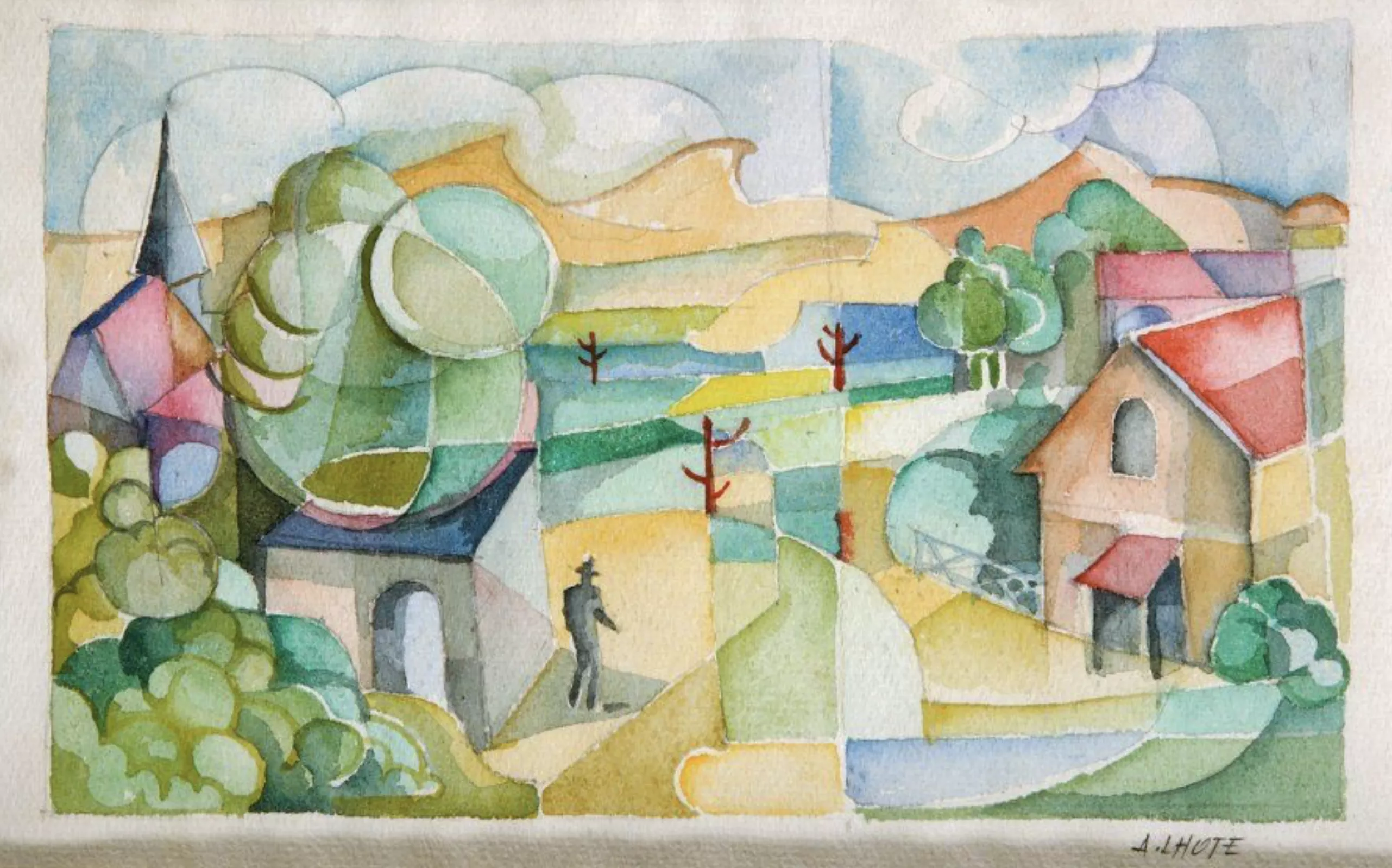 Andr&eacute; Lhote, aquarelle