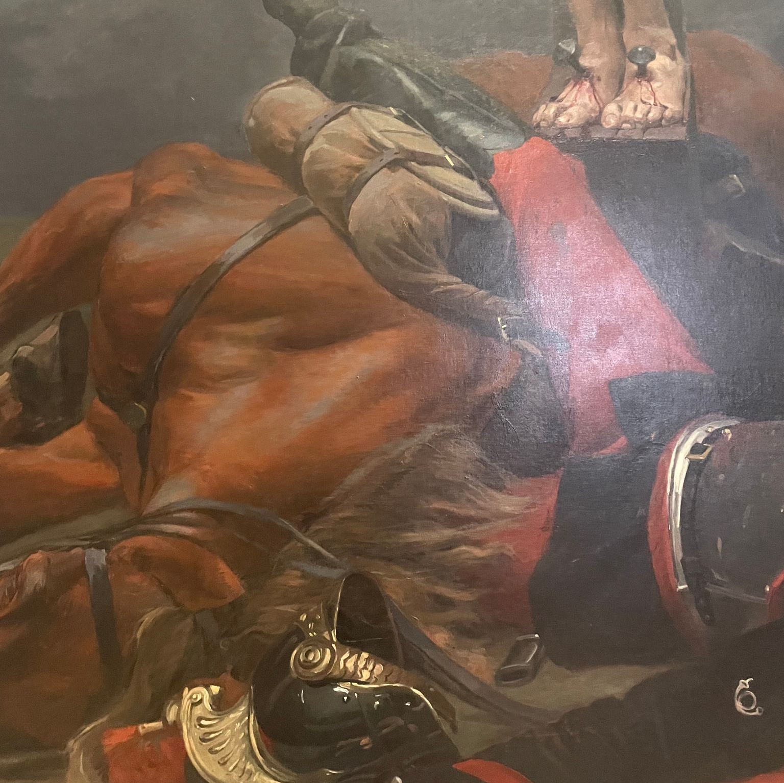 Weerts, huile sur toile, détail