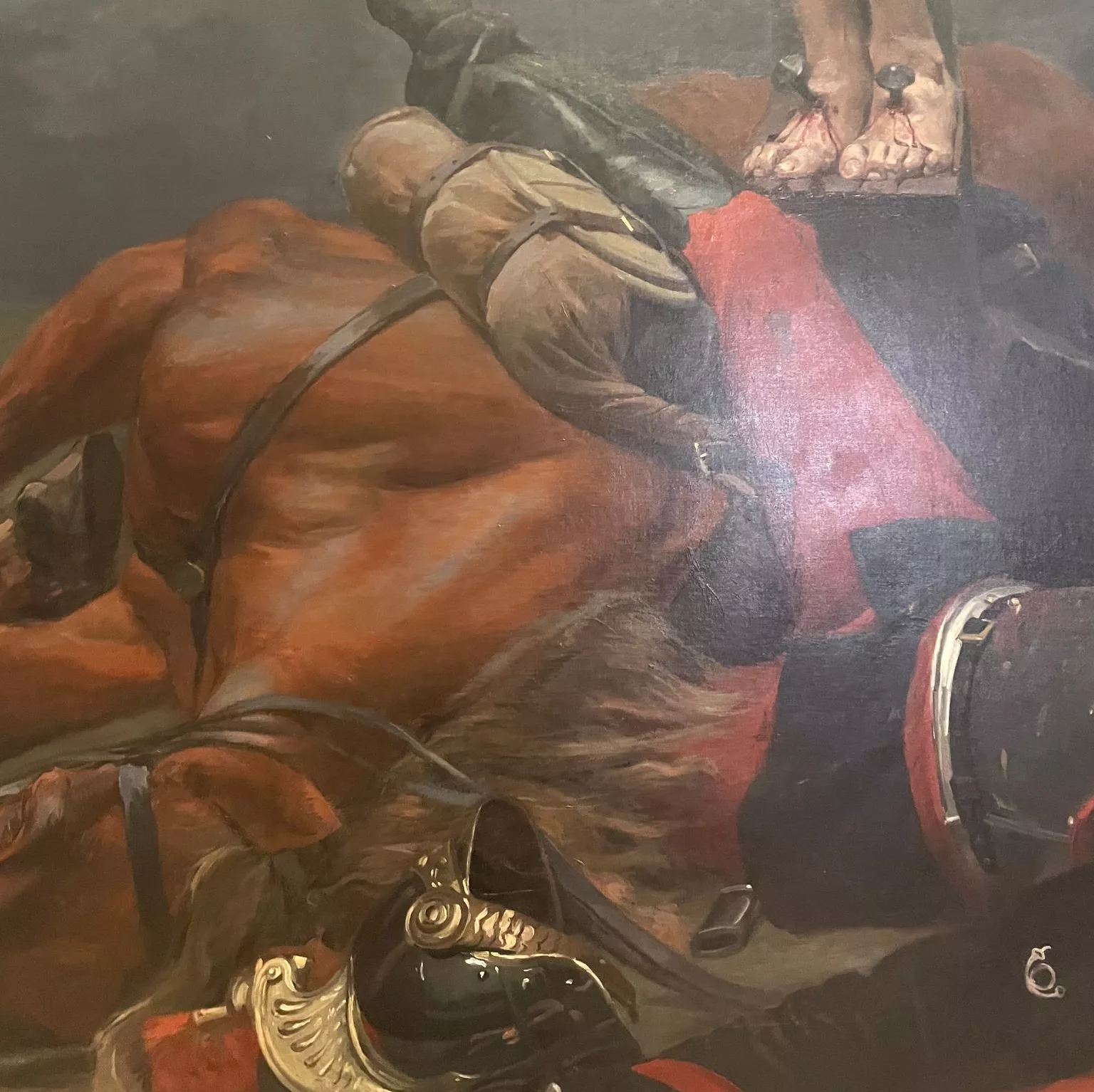 Weerts, huile sur toile, d&eacute;tail