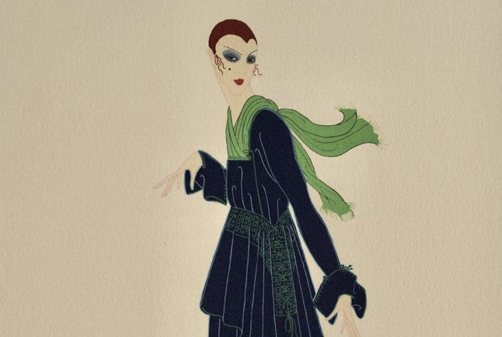 Erté, aquarelle
