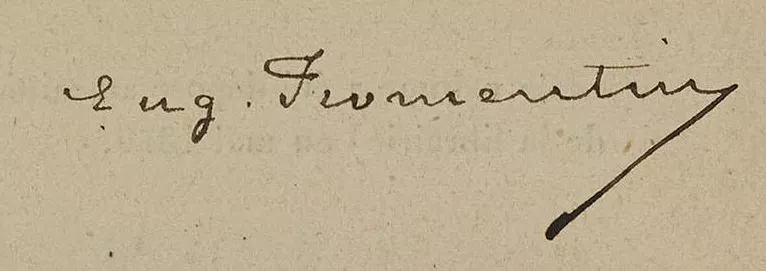 Signature de Eug&egrave;ne Fromentin