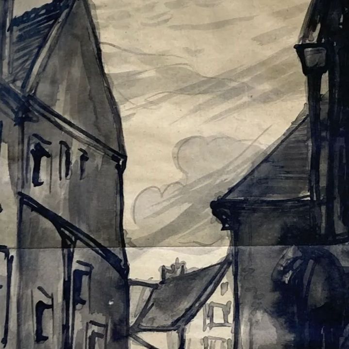 Émile Bernard, encre de Chine et lavis