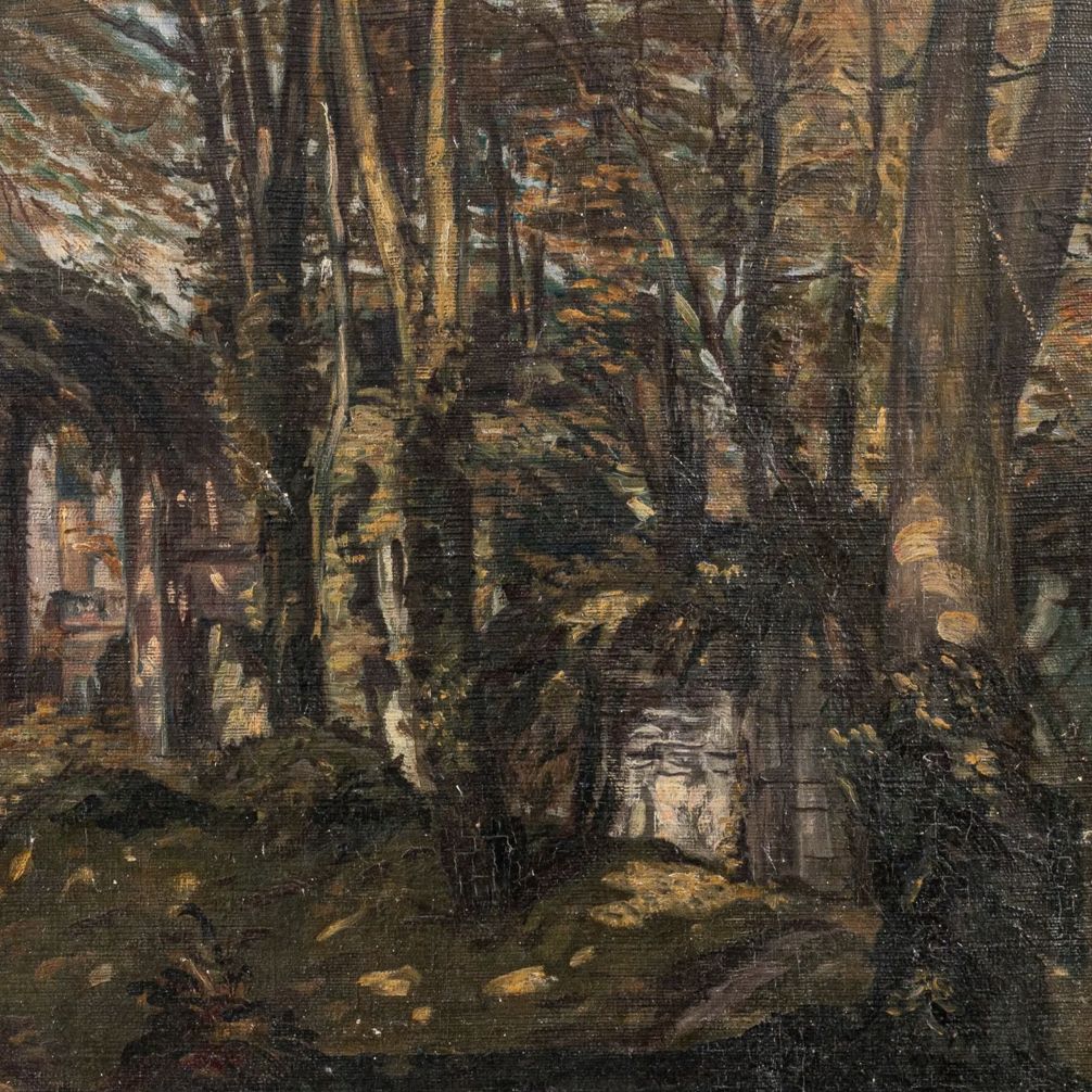 Émile Bernard, huile sur panneau