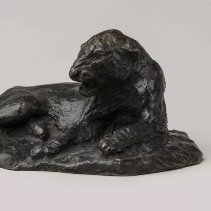 Roger Godchaux, bronze &agrave; patine brune