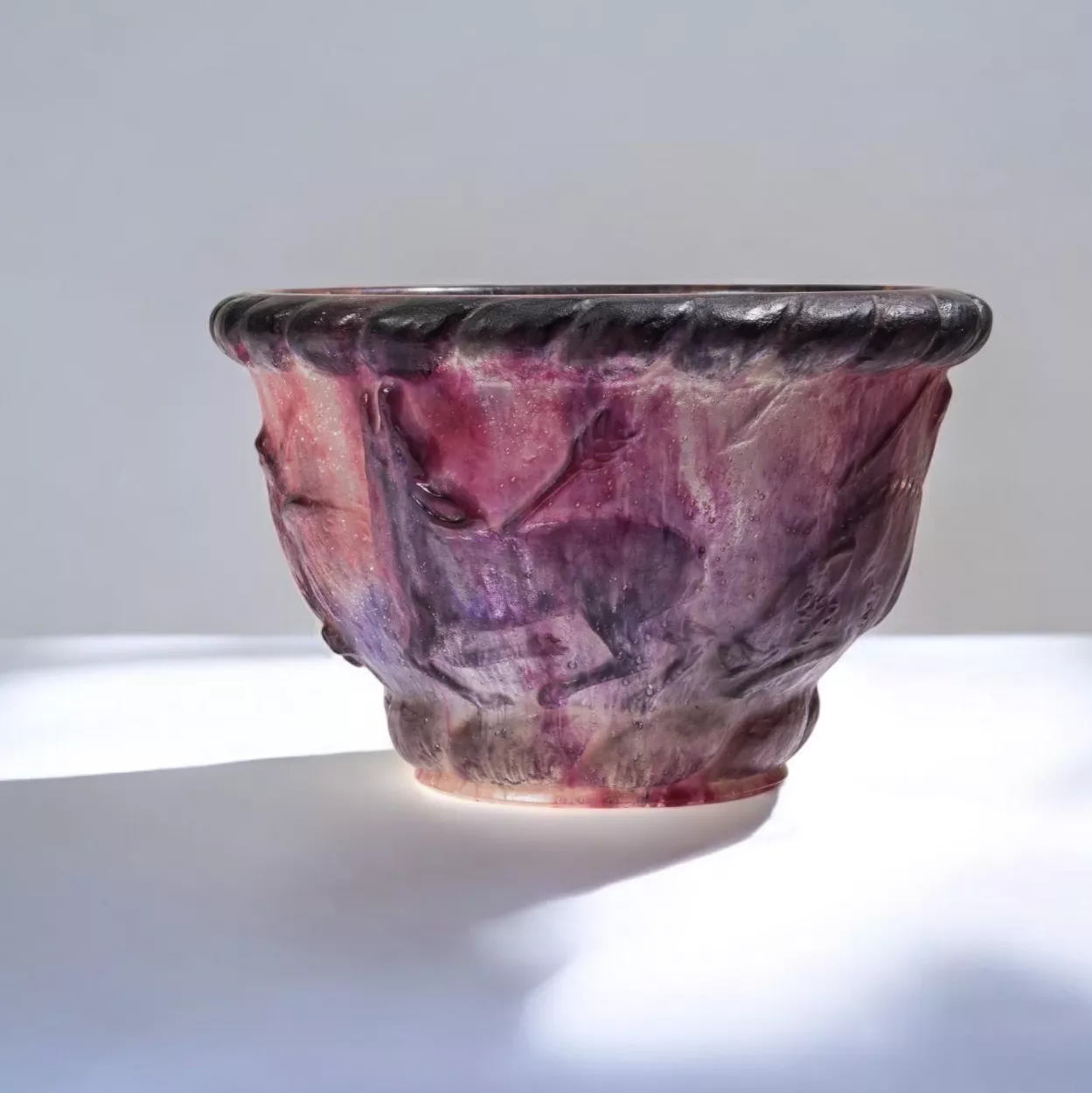 Gabriel Argy Rousseau, vase en p&acirc;te de verre