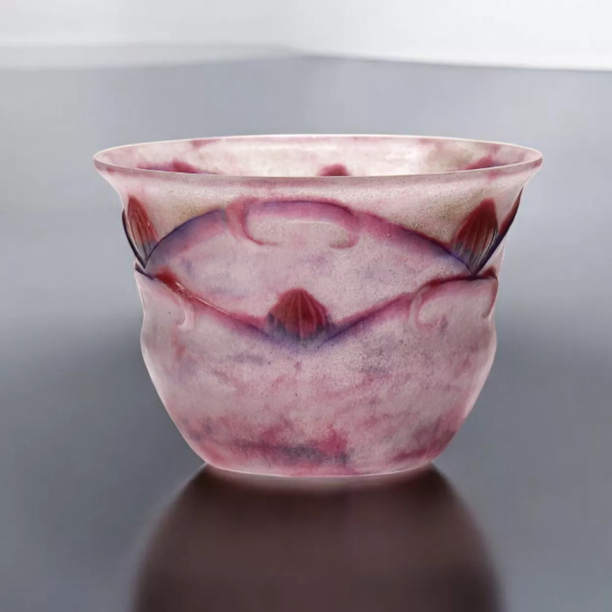 Gabriel Argy Rousseau, vase en p&acirc;te de verre