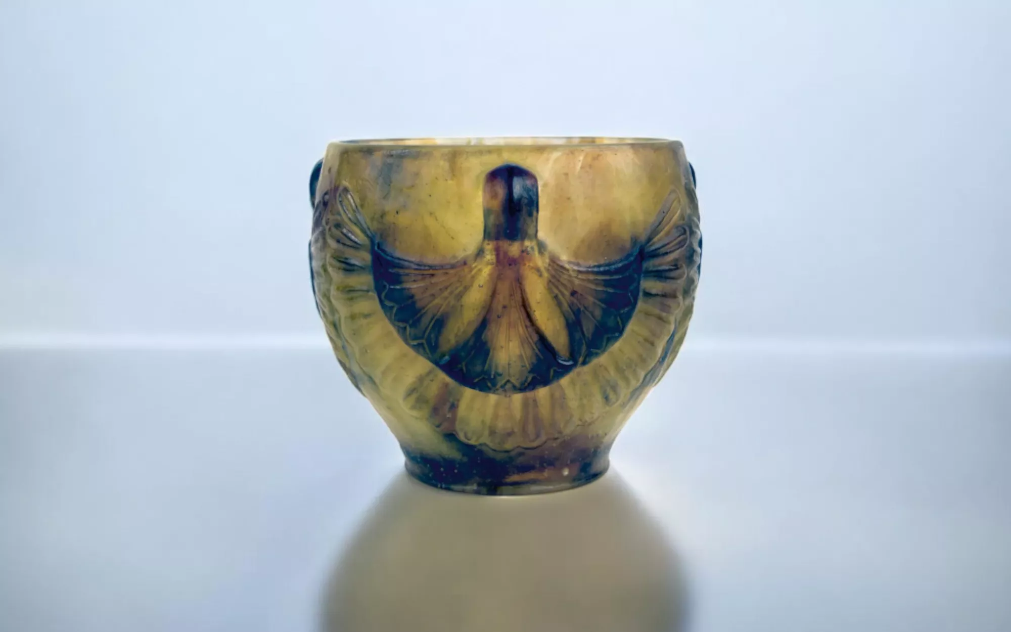 Gabriel Argy Rousseau, vase en p&acirc;te de verre