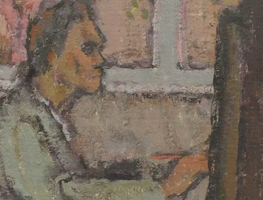 Otto Manigk, huile sur toile
