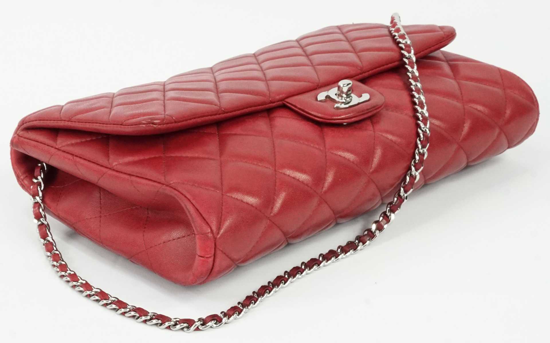 Timeless en cuir lisse rouge