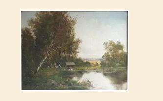 Huile sur toile d'après une des soeurs Morisot