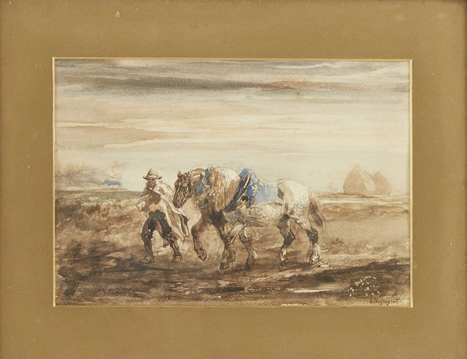 Jules Jacques Veyrassat, huile sur toile